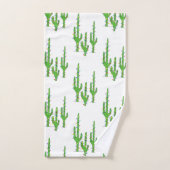 砂漠サボテンのクリスマスライトレッドホワイト バスタオルセット (ハンドタオル)