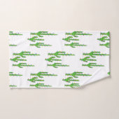 砂漠サボテンのクリスマスライトレッドホワイト バスタオルセット (ハンドタオル)