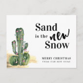 砂漠サボテンのメリークリスマスニューアドレス 案内ポストカード (正面)