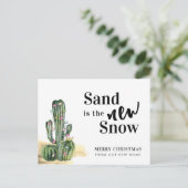 砂漠サボテンのメリークリスマスニューアドレス 案内ポストカード (スタンド正面)