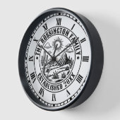 砂漠サボテンの風景#2S家族の名前日付Estd 壁時計 (傾斜)