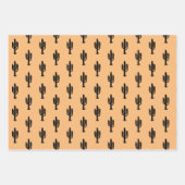 砂漠サボテン包装紙シートセット ラッピングペーパーシート (正面)