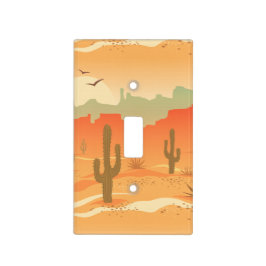 砂漠サボテン南西スタイルライトスイッチカバー