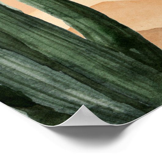 砂漠サボテン南西部の赤ちゃんシャワーへようこそ ポスター (角)