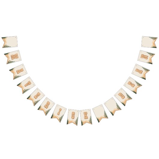 砂漠サボテン南西部の赤ちゃんシャワー、誕生日名 バンティングフラッグ (全)