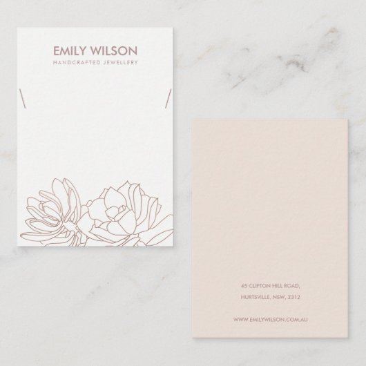 砂漠サボテン吸肉赤面ネックレスディスプレイ 名刺 (正面/裏面)