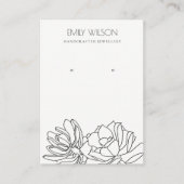 砂漠サボテン多汁葉イヤリングディスプレイ 名刺 (正面)