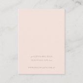 砂漠サボテン多肉性赤面ピンクイヤリングディスプレイ 名刺 (裏面)