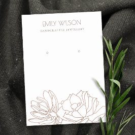 砂漠サボテン多肉性赤面ピンクイヤリングディスプレイ 名刺