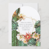 砂漠サボテン多肉性金ゴールド幾何学 招待状 (裏面)