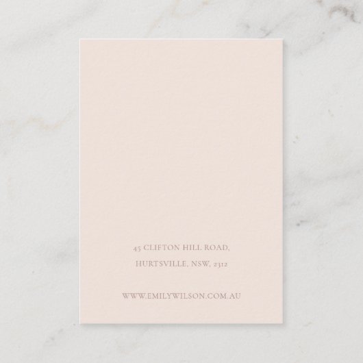 砂漠サボテン多肉赤面ピンクイヤリングディスプレイ 名刺 (裏面)