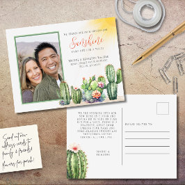 砂漠サボテン我々サンシャインポストカードに雪を移動 ポストカード