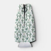 砂漠サボテン模様の水カラーカスタムイニシャル ボトルクーラー (裏面)