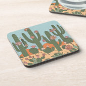 砂漠サボテン花コースターセットMCM コースター (左側)