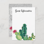 砂漠サボテン、自分の写真の追加、ゲスト情報 エンクロージャーカード (正面/裏面)