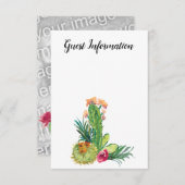 砂漠サボテン、自分の写真の追加、ゲスト情報 エンクロージャーカード (正面/裏面)