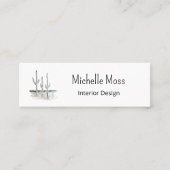 砂漠サボテンQRコードミニマリスト内装デザイン スキニー名刺 (正面)