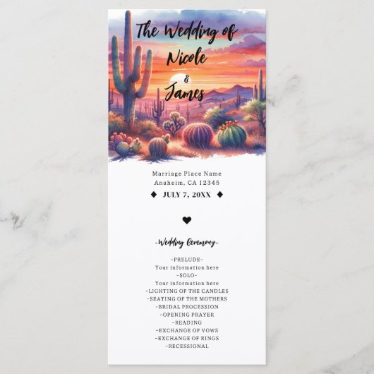 砂漠サンセットグローウォーター色の南西プログラム プログラム (正面)
