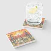 砂漠サンセットストーンコースター ストーンコースター (横)