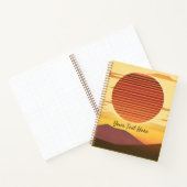 砂漠サンセットラストオレンジとブラウンジャーナル ノートブック (内部)
