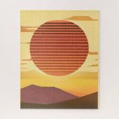 砂漠サンセットラストオレンジとブラウン ジグソーパズル (縦)