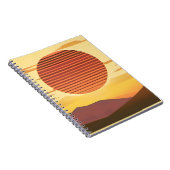 砂漠サンセットラストオレンジとブラウン ノートブック (右側)