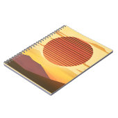 砂漠サンセットラストオレンジとブラウン ノートブック (左側)