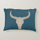 '砂漠スカル'長方形装飾用クッション アクセントクッション (裏面)