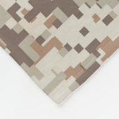 砂漠スタイルデジタルカモフラージピクセルデコール フリースブランケット (角)