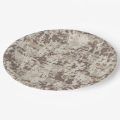 砂漠スタイルデジタルカモフラージピクセルデコール ペーパープレート (アングル)