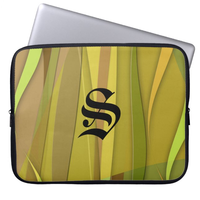 砂漠ゼファーモノグラムの ラップトップスリーブ (正面)