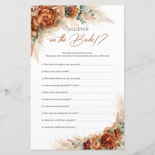 砂漠テラコッタブルゴーニュ花嫁のすべての目 (正面)