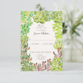 砂漠テーマ結婚式招待状RSVP応答カード 招待状 (スタンド正面)