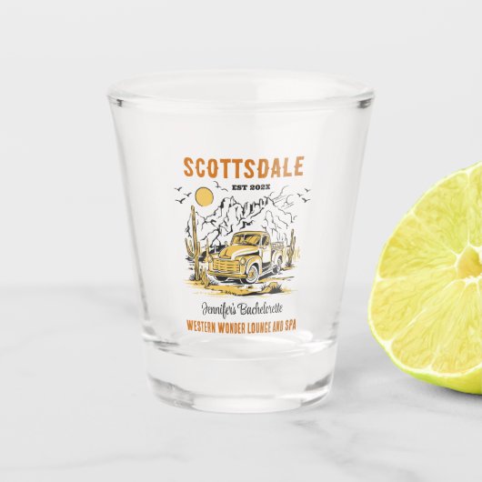 砂漠バチェロレッテガールズウィークエンドカスタム ショットグラス (正面)