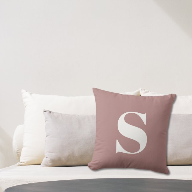 砂漠バライニシャルモノグラムの屋外枕 アウトドアクッション (Desert Rose Initial Monogrammed Outdoor Pillow
)