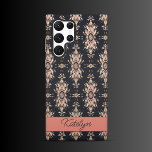 砂漠バラチャーム SAMSUNG GALAXY S22 ULTRAケース<br><div class="desc">サムスンのケース：素朴な優雅さのtouchを追加するサムスンの携帯電話と一緒にこの西のケース。木炭の黒はっきりした地にピンク、ベージュ、イエローの金ゴールド詳細をミックスしたスタイルと耐久性を兼ね備えたケース。傷や保護落下から電話を作るため、日常のアクセサリーにお洒落西洋の雰囲気を加える。シックな西洋の装飾のファンに最適な、このサムスンのケーススタイリッシュは、残りの部分から際立つ機能的なアクセサリーである。</div>
