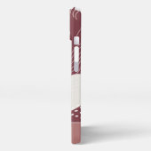 砂漠バラピンクボホトロピカルモンスターリーフ iPhoneケース (左側面)