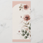 砂漠バラピンク&グリーンフローラグリーン結婚ズ メニュー (裏面)