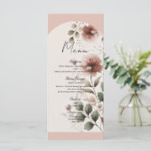 砂漠バラピンク&グリーンフローラグリーン結婚ズ メニュー (スタンド正面)