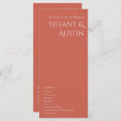 砂漠バラモダン結婚式 プログラム (正面/裏面)