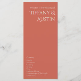 砂漠バラモダン結婚式 プログラム