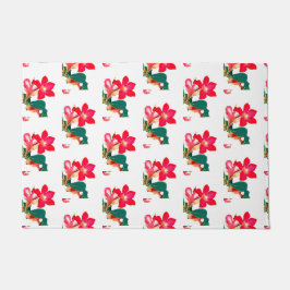 砂漠バラレッドアデニウムフラワーサマーオアシスビーチ ドアマット