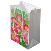 砂漠バラ水彩 ミディアムペーパーバッグ (正面アングル)