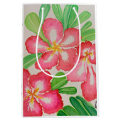 砂漠バラ水彩 ミディアムペーパーバッグ (正面)