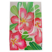 砂漠バラ水彩 ミディアムペーパーバッグ (裏面)