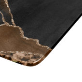 砂漠フェイク茶大理石のアゲートコンテンポラリー石 カッティングボード (角)