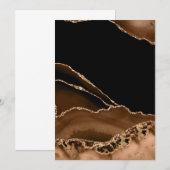 砂漠フェイク茶色の大理石造りの砂コンテンポラリー岩 招待状 (正面/裏面)