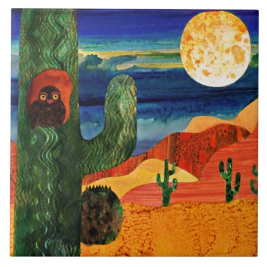 砂漠フクロウ タイル (正面)