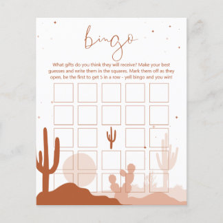 砂漠ブライダルビンゴカード