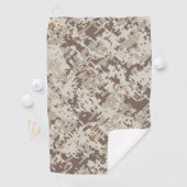 砂漠ベージュスタイルデジタル迷彩デコールオンア  ゴルフタオル (インサイチュ)